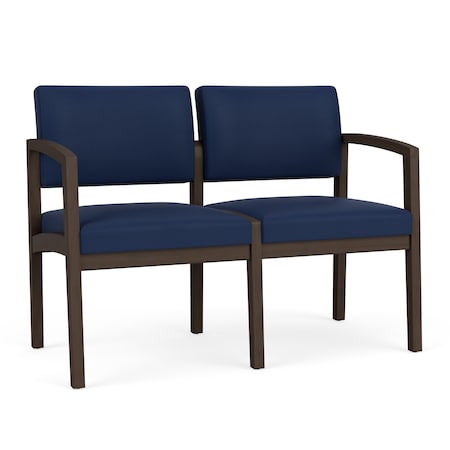Lesro 2 Seat Tandem Seating W/ No Center Arm, 44 in W 26 in L 31.5 in H, Lenox Series LW2101